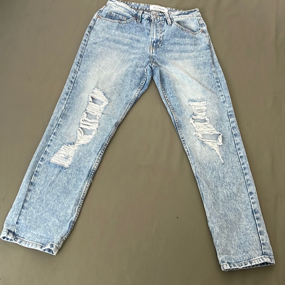 BOYFRIEND Jeans, Distressed  High rise Womens Jeans